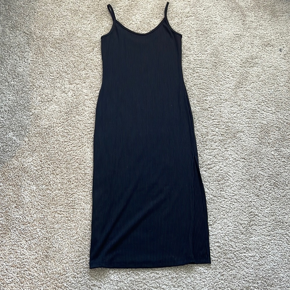 Black midi dress